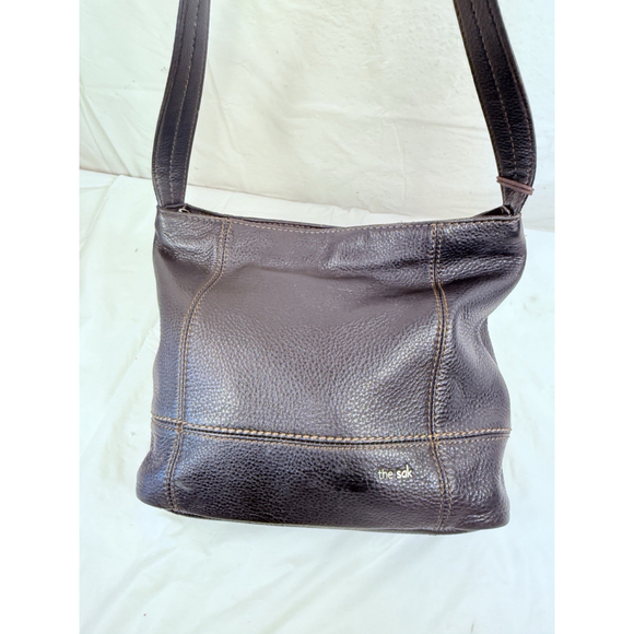 The Sak Purse Medium Black Pebble Leather De Young Hobo Shoulder Bag - Picture 3 of 10
